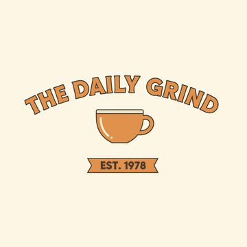 The Daily Grind Coffee Cup Logo.