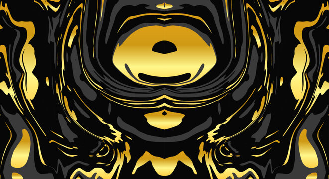 Luxury Black and Gold Liquid Marble Abstract Background
