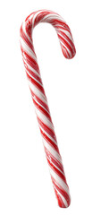 Obraz premium A festive red and white striped candy cane is hanging.