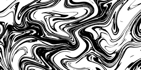 Fototapeta premium Abstract black and white marble texture with fluid swirls and chaotic patterns, creating a visually striking and dynamic design element.