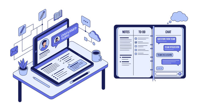 Digital Communication, Online Learning, Remote Work, Team Collaboration