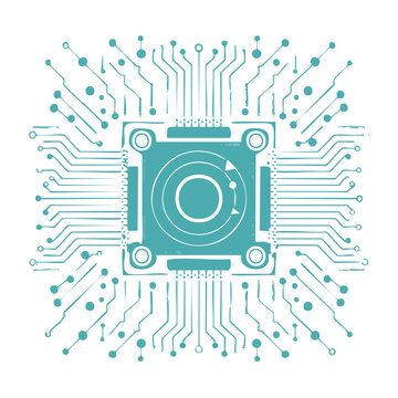 Flat design gear icon isolated on transparent background