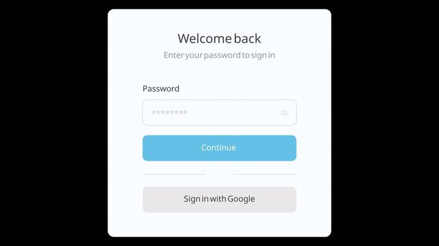 Log in Intro animation for a simple welcome back. 4K videos