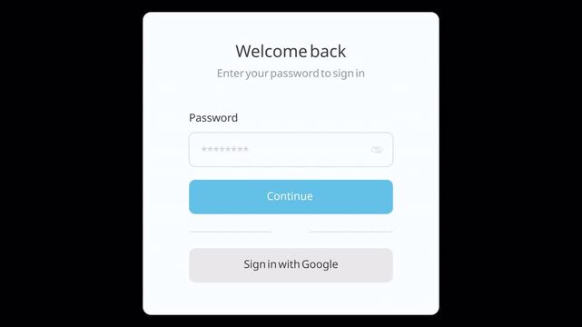 Log in Intro animation for a simple welcome back. 4K videos