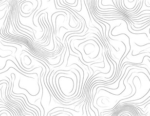 Fototapeta premium Minimal Abstract Topographic Contour Lines Pattern on White Background