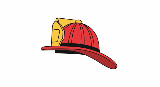 Firefighter helmet with yellow top.