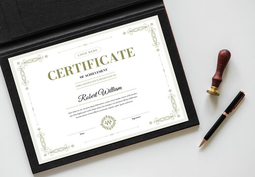 Creative Certificate of Achievement Landscape Layout