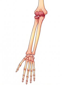 Human Arm Bone Anatomy Illustration