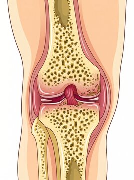 Knee Joint Anatomy Medical Illustration