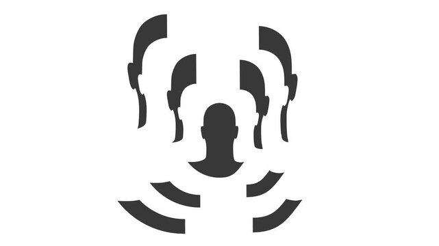 Human head silhouette. Schizophrenia and split personality disorder and mental health psychiatric disease concept. Mental health. Head split into pieces