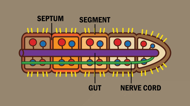 Annelid Worm Segmented Body Structure