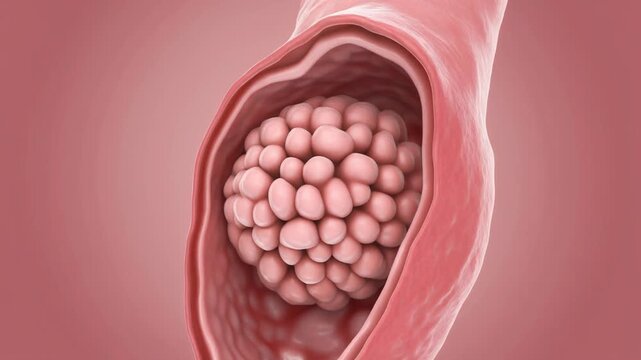 Artery with Plaque Buildup Medical Illustration.