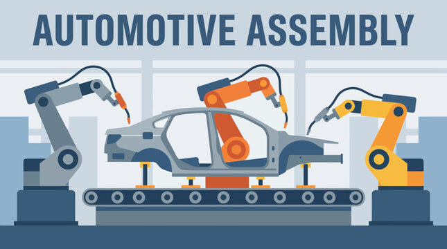 Robotic Spot Welding of Vehicle Frame in Automotive Plant