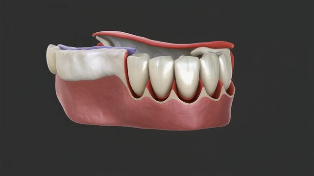 Dental Anatomy 3D Model Rotation.
