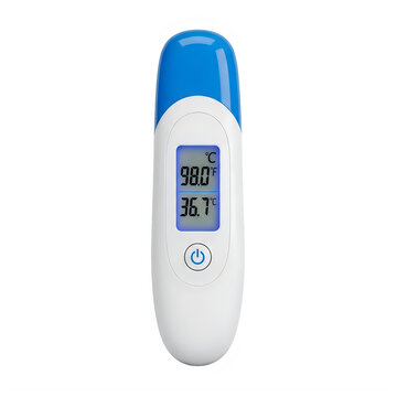 Digital forehead thermometer checking