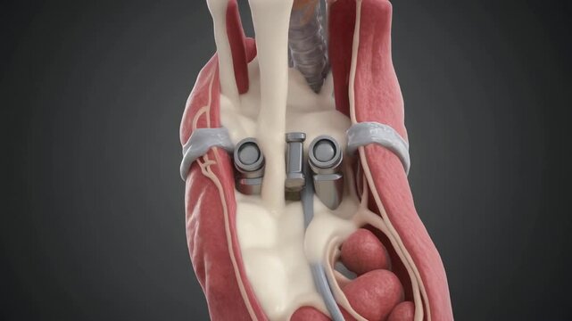 Detailed 3D Animation of Human Heart Valve.