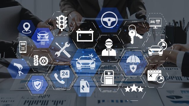 Car service and insurance provide vehicle maintenance, car insurance coverage claim app, and safety. Mobile car service and insurance, cost estimate, driver user gain confidence and protection. Funnel