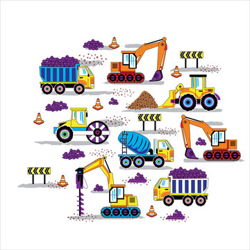 collection contruction cute k...