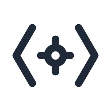 Api integration line icon, artificial intelligence outline symbol