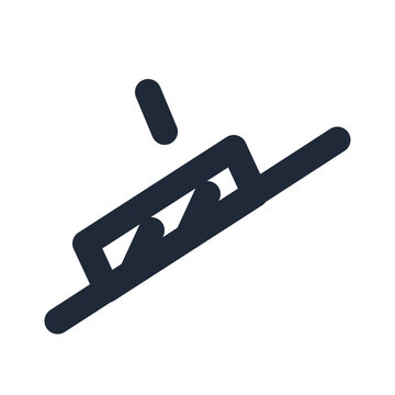 Funicular line icon, public transport outline symbol