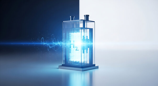 Blue water bottle with digital liquid level display - Modern water bottle featuring a digital display showing liquid level, glowing blue LED screen, and futuristic design for hydration tracking.