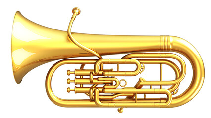 Obraz premium euphonium ユーフォニアム 3DCGレンダリング画像 透過png