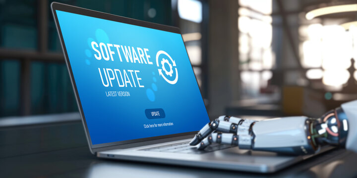 Software update on computer for brisk version of device software upgrade