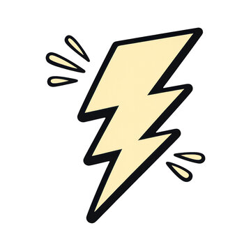 PNG Bold lightning bolt illustration.