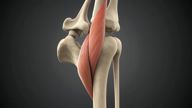 Human Elbow Anatomy 3D Medical Illustration.