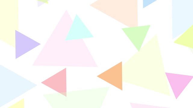 Floating Colorful Geometric Triangles 4K