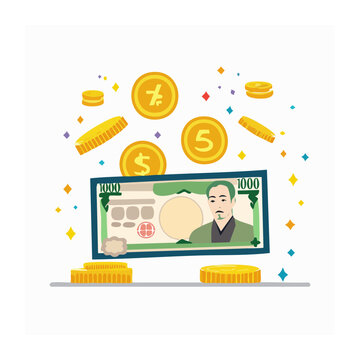 Vector illustration of money and financial growth concept