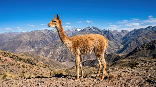 Wild horse galloping across rugged mountain terrain.