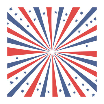 American flag radial pattern vector