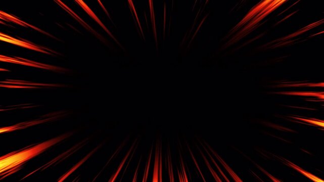Anime Speed Line Animation with Orange Glowing Streaks for High Energy Motion Background 4k video animation seamless loop