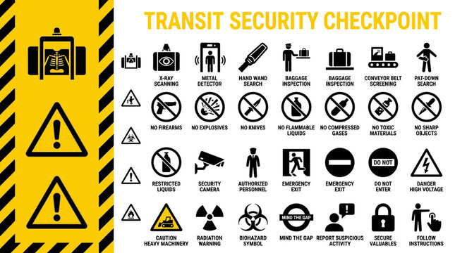 Guide to understanding transit security checkpoint warnings and prohibited items for safe travel