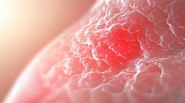 Close-up of a circular red skin lesion, illustrating a fungal infection like ringworm