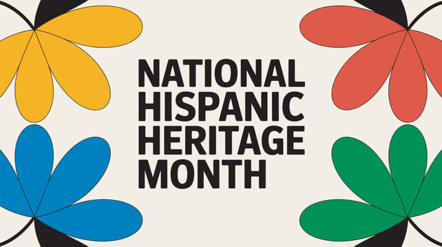 National Hispanic Heritage Month Celebration with Vibrant Floral Graphics