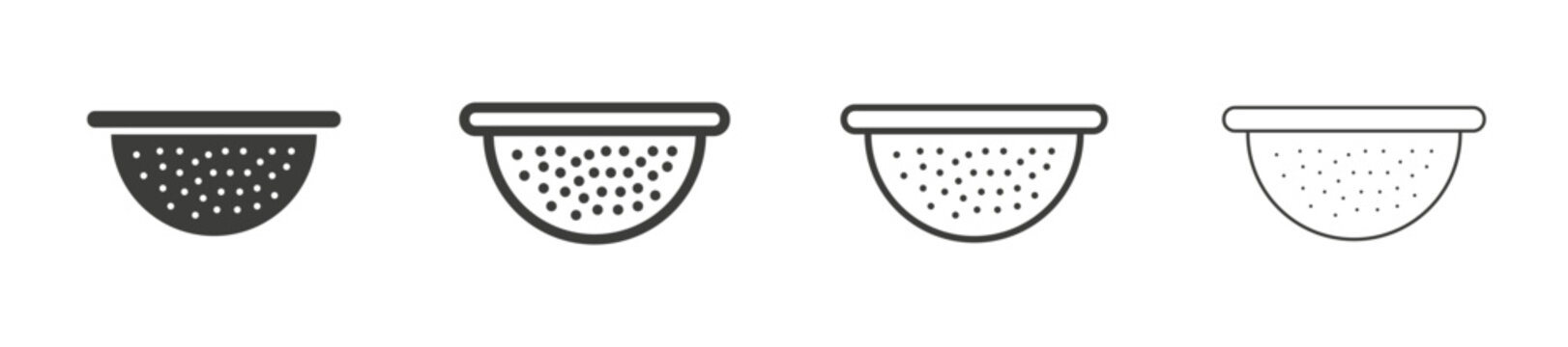 Strainer icon collection on white background