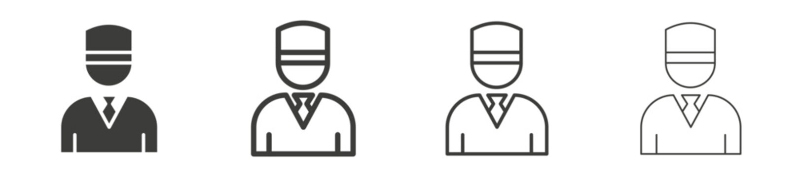 Valet icon collection on white background