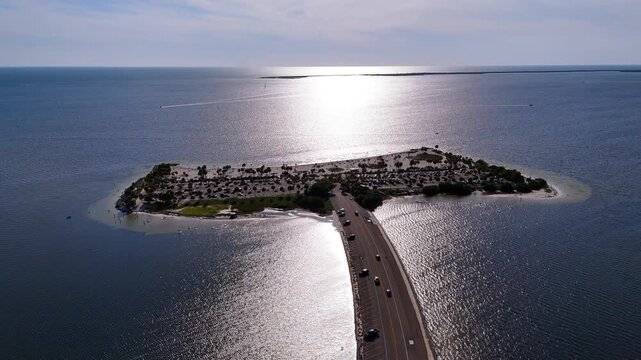 Tarpon Springs Florida Drone Aerial, Historic Sponge Docks & Waterfront Views