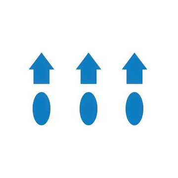 Three upward arrows icon set