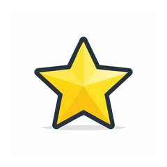 Obraz premium Yellow light bulb icon flat design