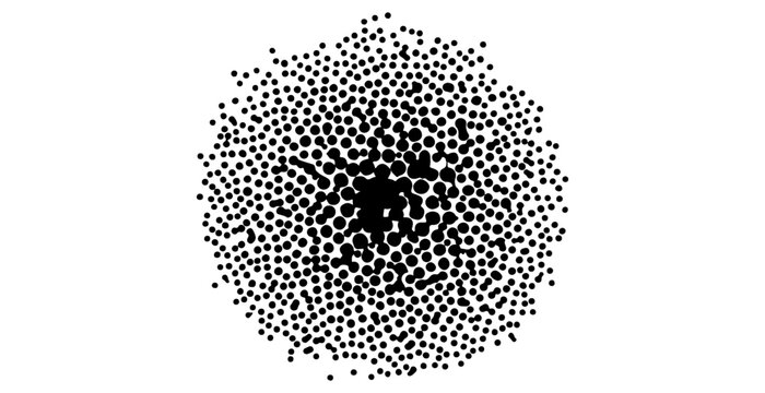 Black and white geometric flower pattern design