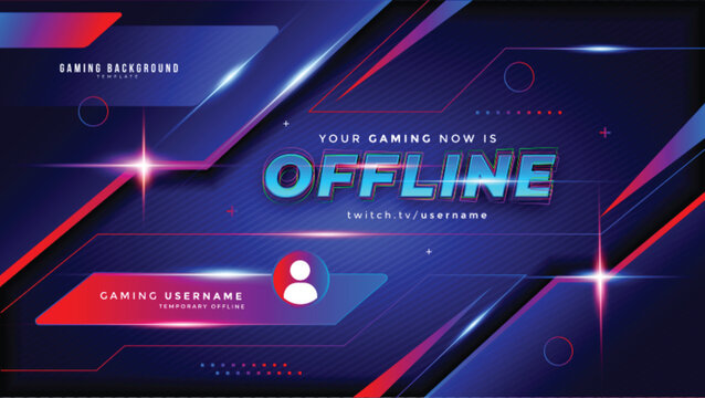 Abstract Futuristic Gaming Background for Currently Offline Twitch stream