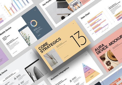 Business Strategy Presentation Template Layout