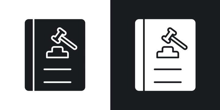 Code of conduct icons vectors in solid black and white style