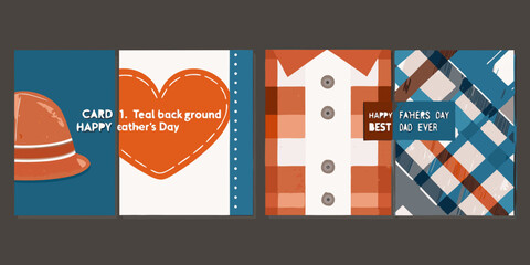 Floral ornament collection with father s day greetings vector illustration © Sujal