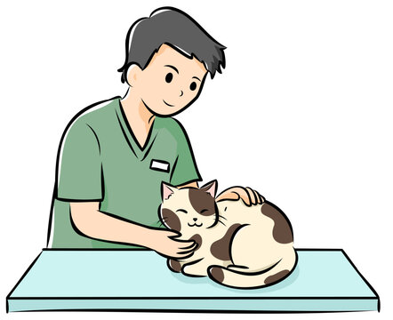 動物病院, 獣医, 獣医師, 白衣, 診察, 診察台, 医療, ペット, 犬, 小型犬, トイプードル, プードル, 顔, 歯磨き, 歯周病, 口腔ケア, 涙やけ, 白内障, 健康診断, 治療, 飼育, ケア, 健康管理, 動物, 愛犬, 笑顔, 優しい, 病院, クリニック, メディカル, キャラクター, かわいい, シンプル, イラスト, カットイラスト, 素材, ベクター, ポスター, パン