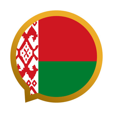 Belarus flag in speech bubble