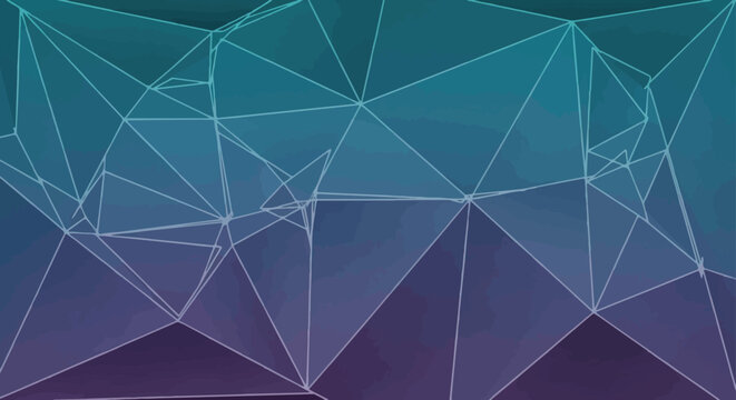 Abstract geometric background with blue and purple gradient triangles